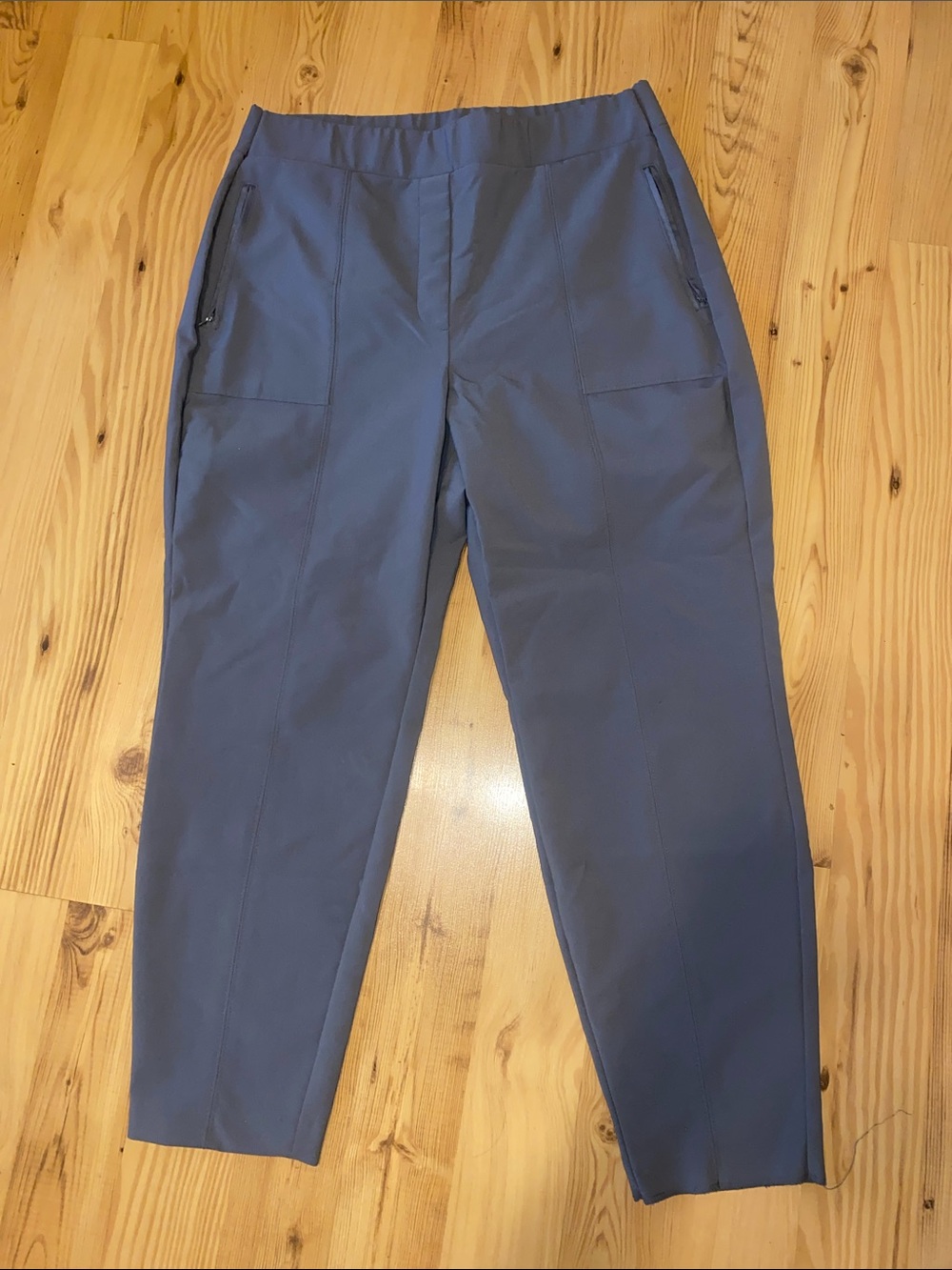 Lane Bryant Slate Gray Straight-Leg Stretch Pants
